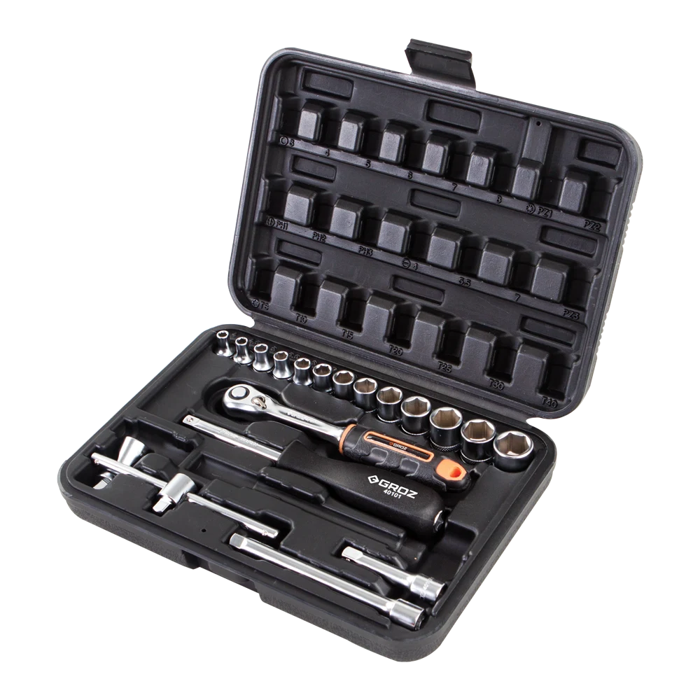 19 Pc Hand Socket Sets 1/4" Drive KT-19SKT14