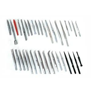 INDUSTRIAL TWEEZERS – STAINLESS STEEL — Extra long curved point