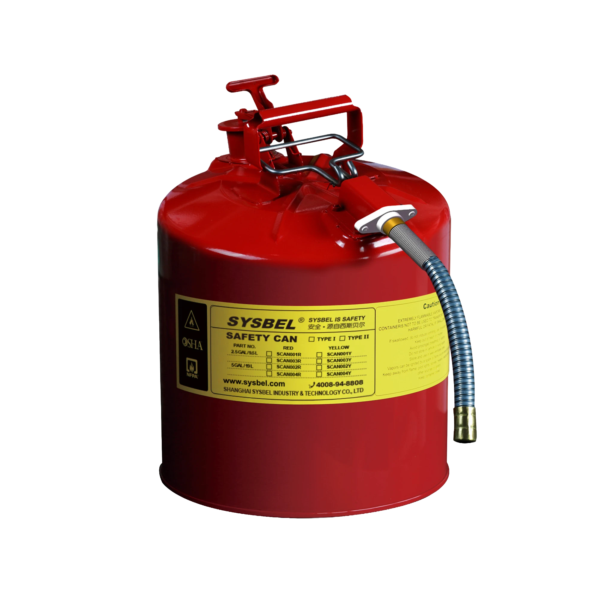 SCAN004R Type-II Safety Cans 5Gal / 19Ltr (Red) SCAN004R Type-II Safety Cans 5Gal / 19Ltr (Red)