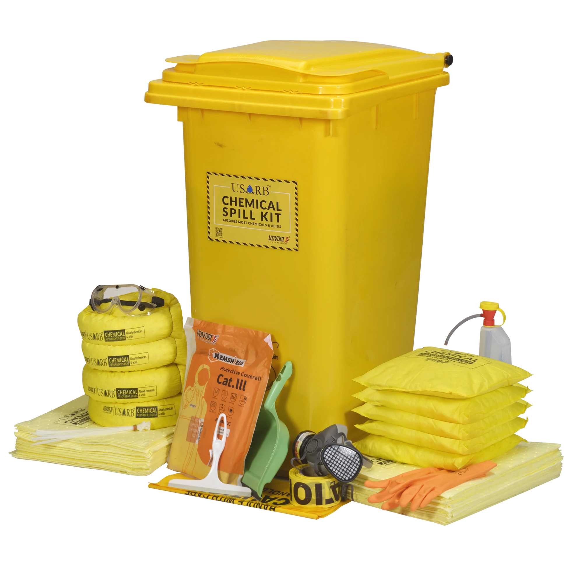 CWK150- absorbs up to 150L CWK150 Chemical Spill Kit Absorption Capacity – 150Ltr