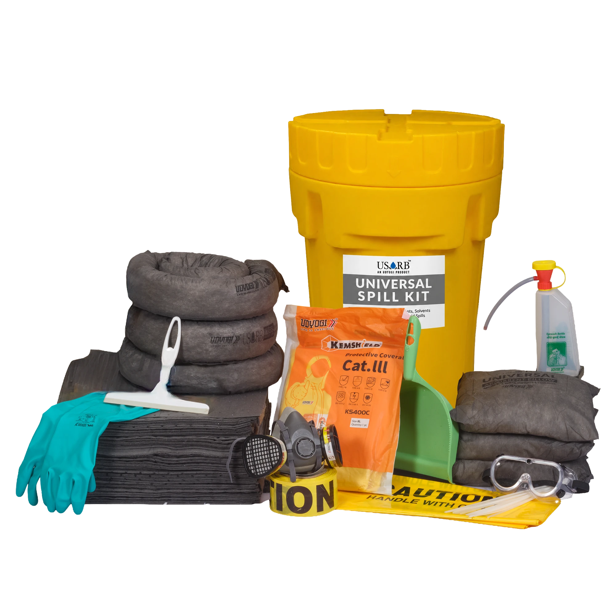 UODK95- absorbs up to 95L UODK95 Universal Spill Kit Absorption Capacity – 95Ltr