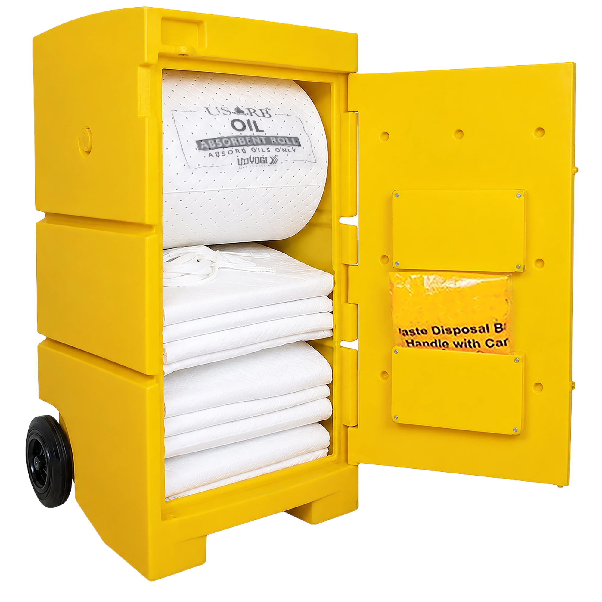 OMK100- absorbs up to 100L OMK100 Oil Spill kit Absorption Capacity – 100Ltr