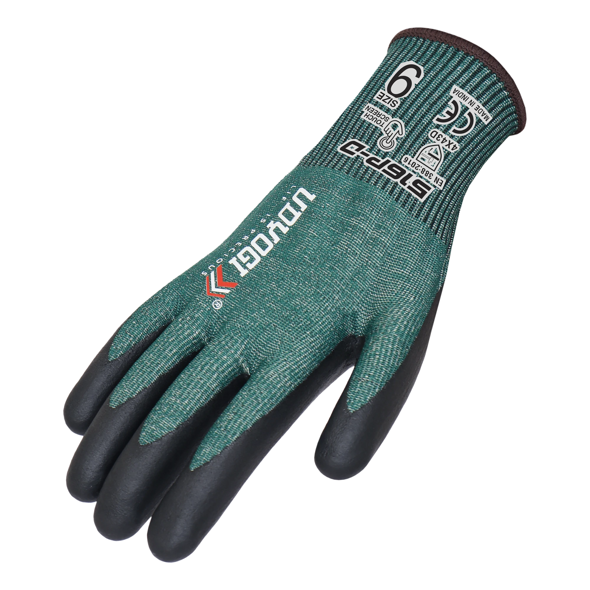 516P D- Double Sandy Nitrile Coated Gloves 516P D