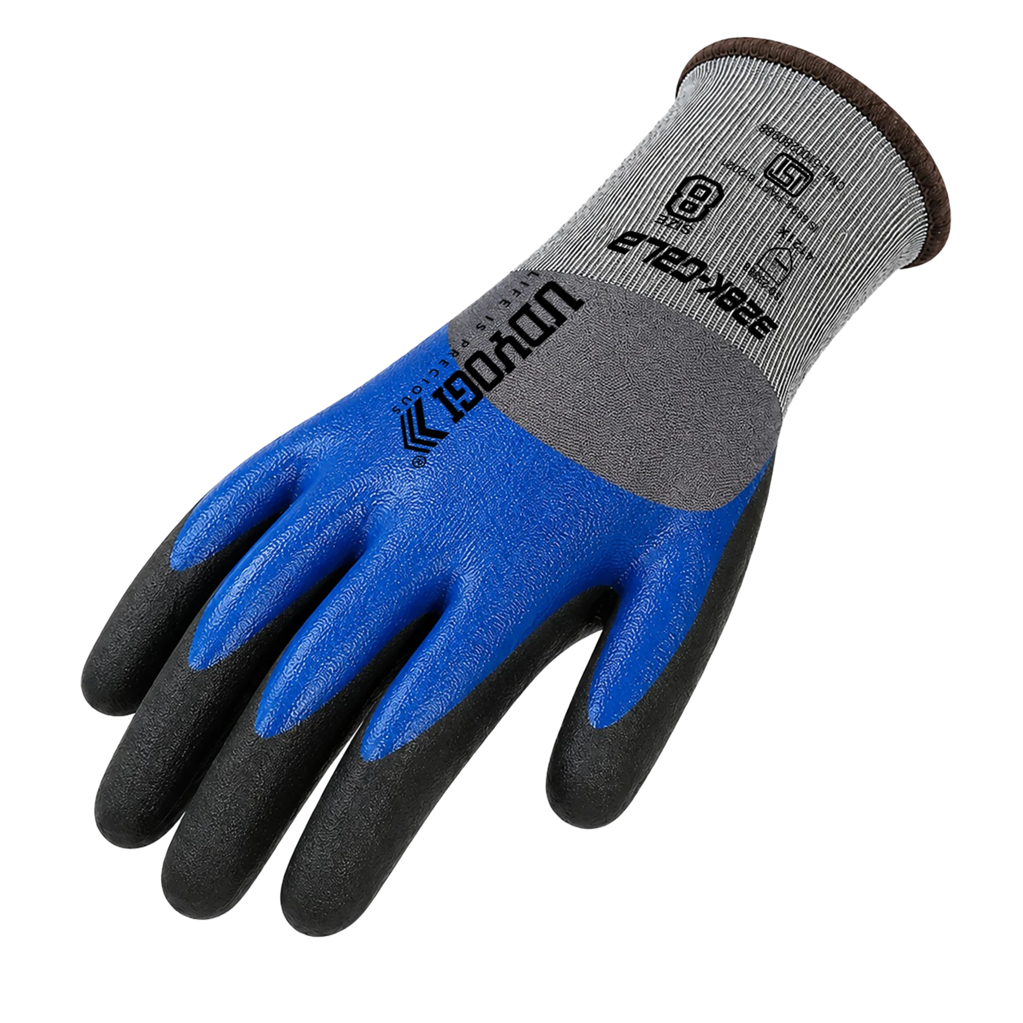 328K- GBLB-Sandy Nitrile Knuckle Coated Gloves 328K- GBLB