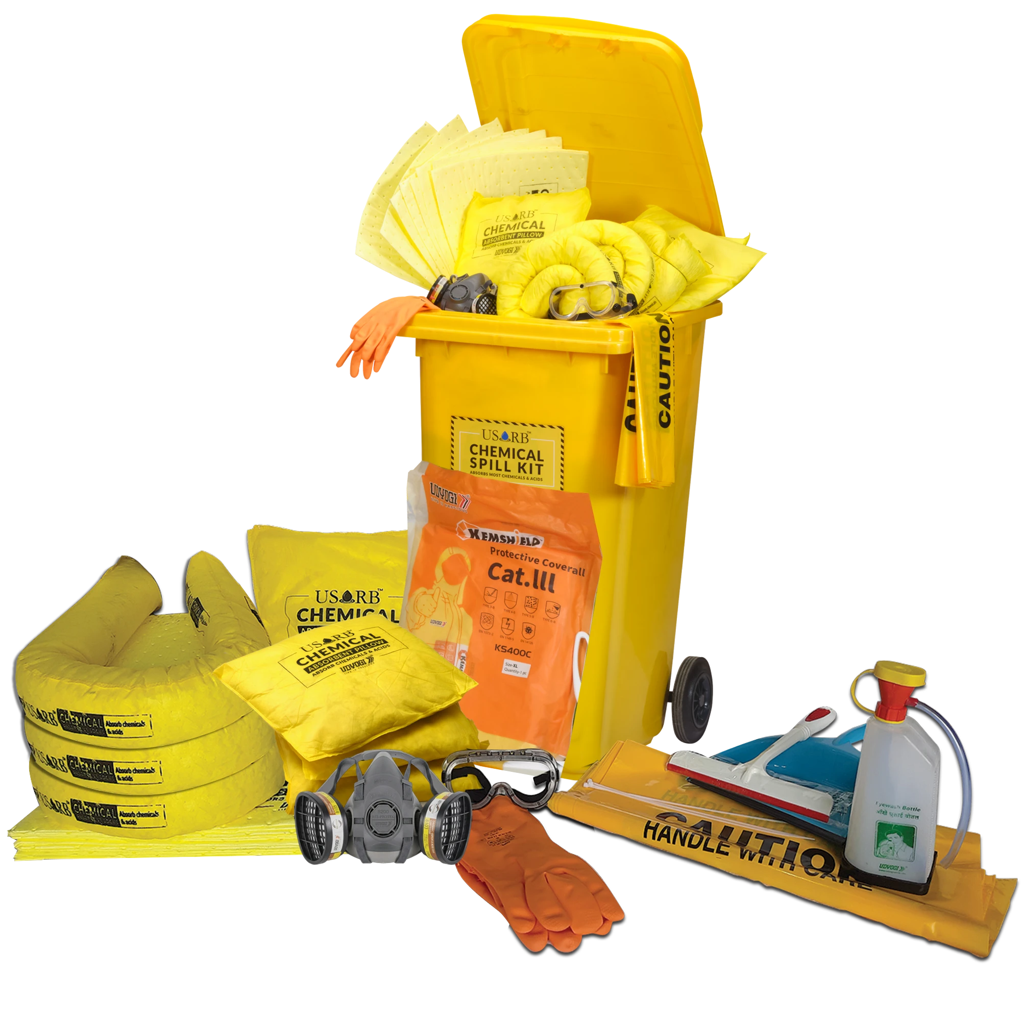 CDK90- absorbs up to 90L CDK90 Chemical Spill Kit Absorption Capacity – 90Ltr