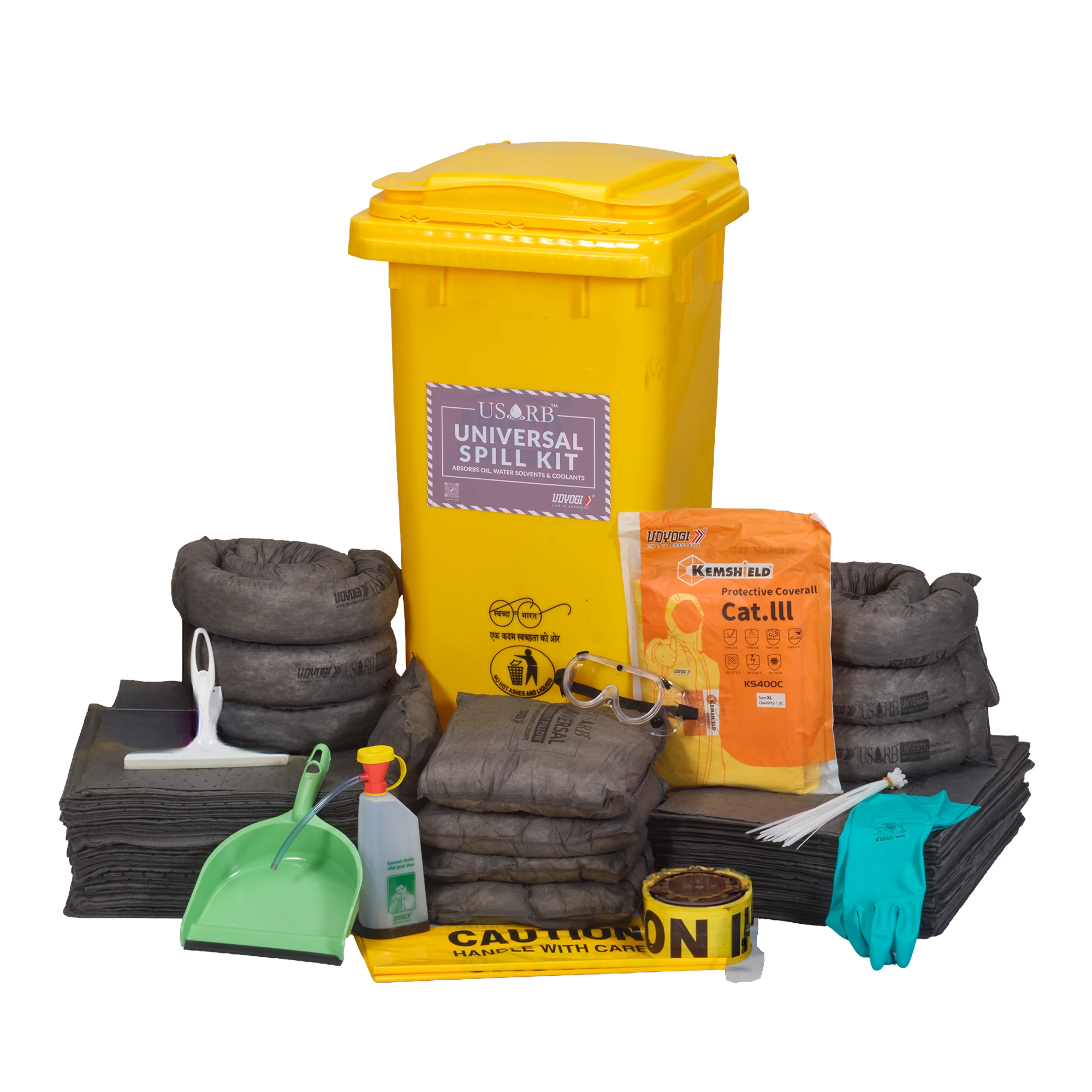 UWK150- absorbs up to 150L UWK150 Universal Spill Kit Absorption Capacity – 150Ltr