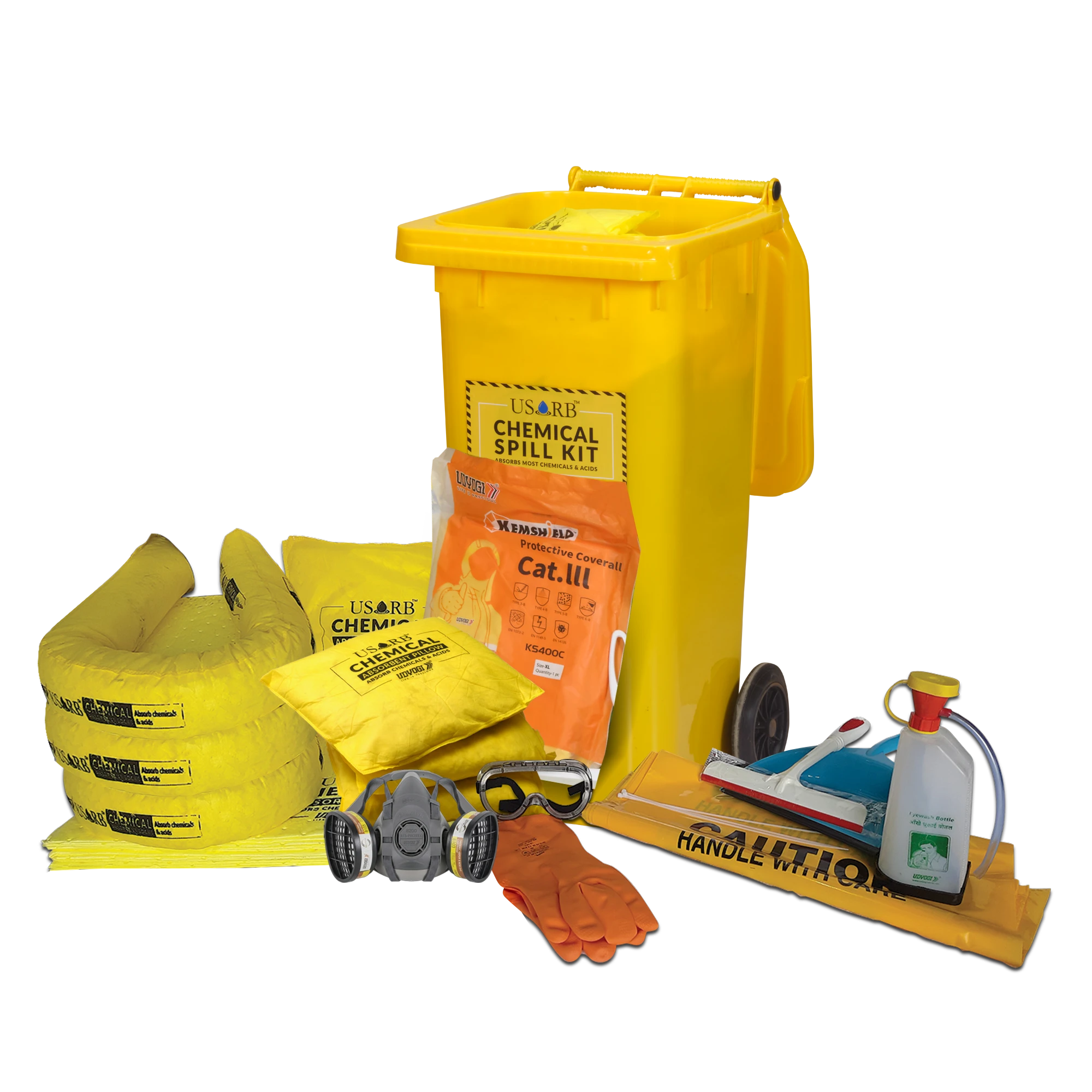 CWK100- absorbs up to 100L CWK100 Chemical Spill Kit Absorption Capacity – 100Ltr