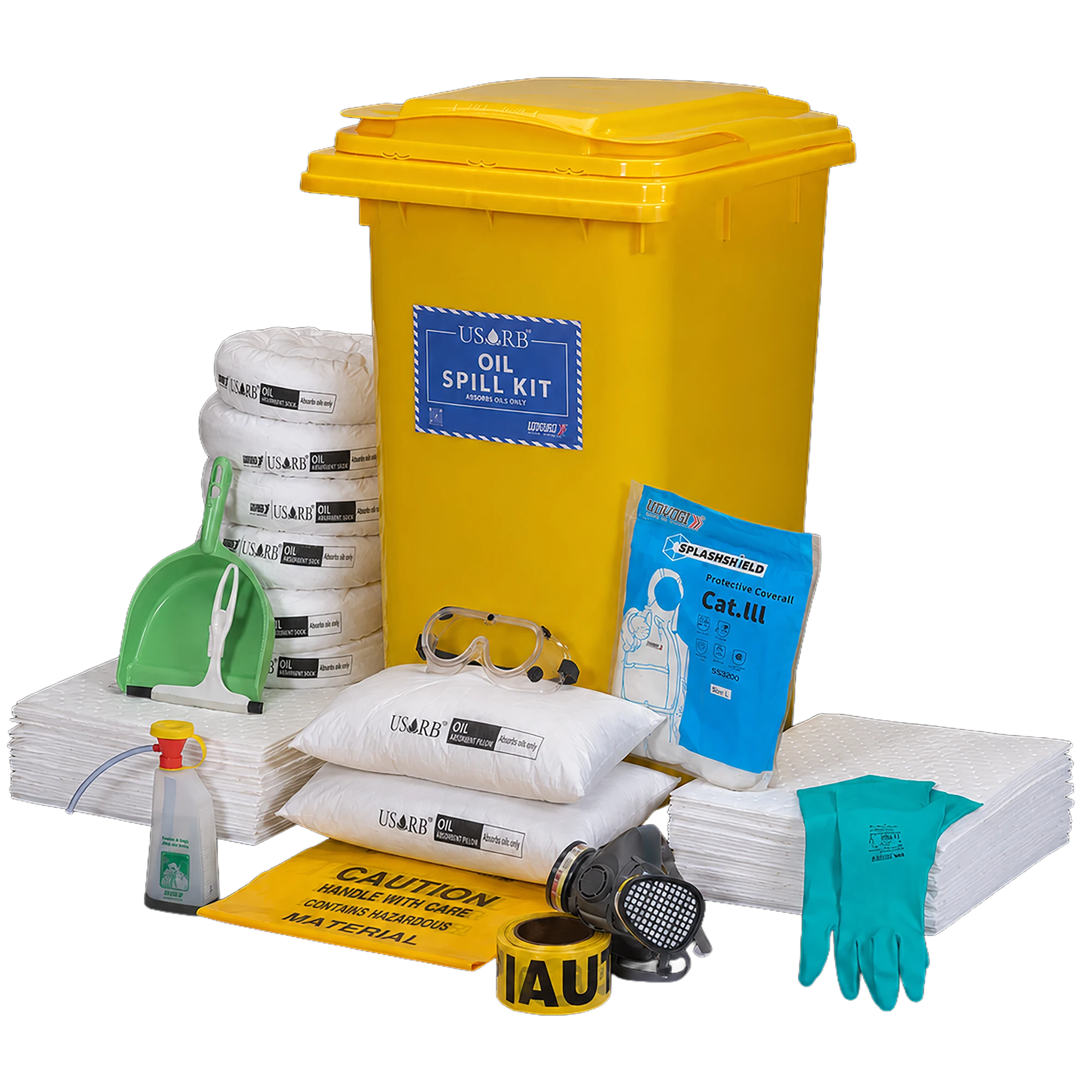 OWK120- aborbs up to 120L OWK120 Oil Spill kit Absorption Capacity – 100Ltr