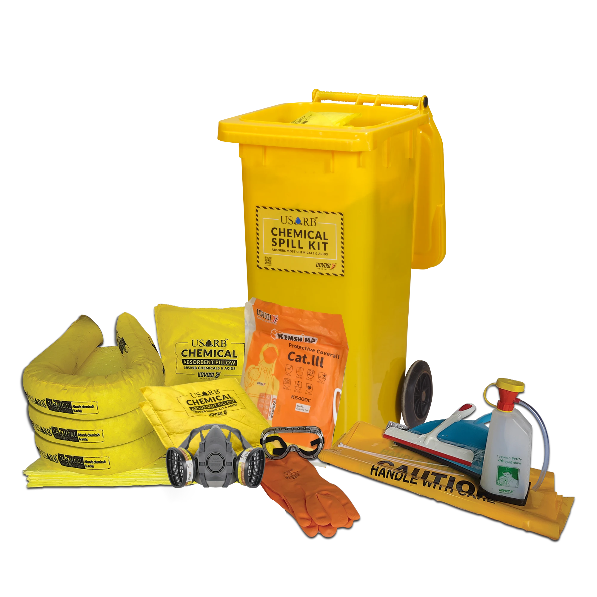 CWK120- absorbs up to 120L CWK120 Chemical Spill Kit Absorption Capacity – 120Ltr