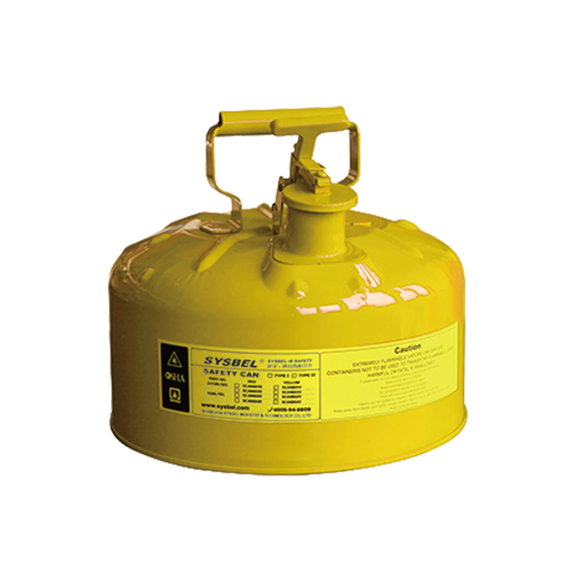 SCAN001Y Type-l Safety Cans 2.5Gal / 9.5Ltr (Yellow) SCAN001Y Type-l Safety Cans 2.5Gal / 9.5Ltr (Yellow)