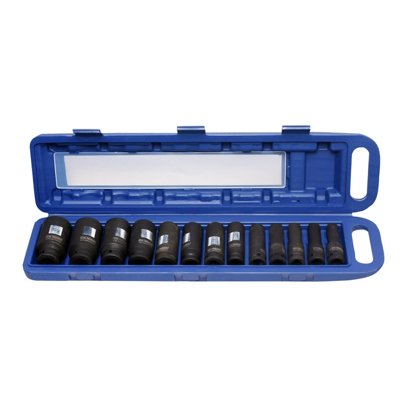 Hex Deep/Long Impact Socket Set 12.5mm (1/2) Drive — DN-IMP-10M H (10 Sockets) Packed in Plastic Box / Deep / Long (IMPACT) Socket Spanners : 8 – 22mm IMP-10M