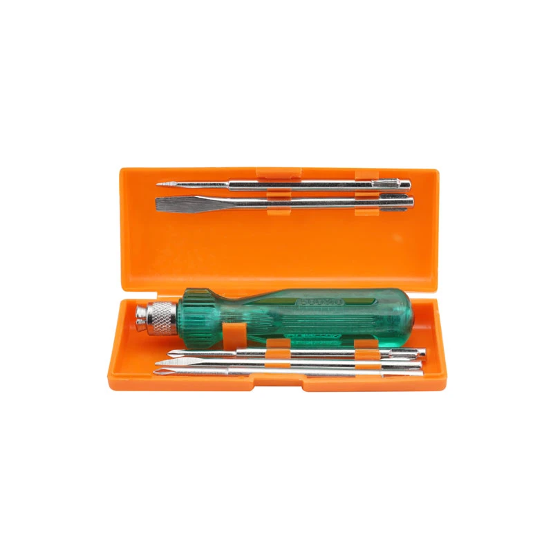 Screw Driver Sets DN-812 — Screw Driver Set No.DN-812 (Neon Bulb with Five Blades including Poker) DN-812